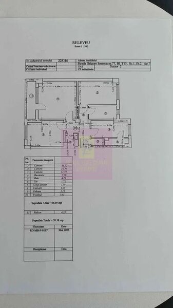 Apartament 3 camere  Lacul Tei